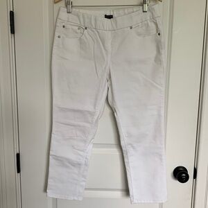 New Directions Women’s Pull-on Cropped Pants White 10